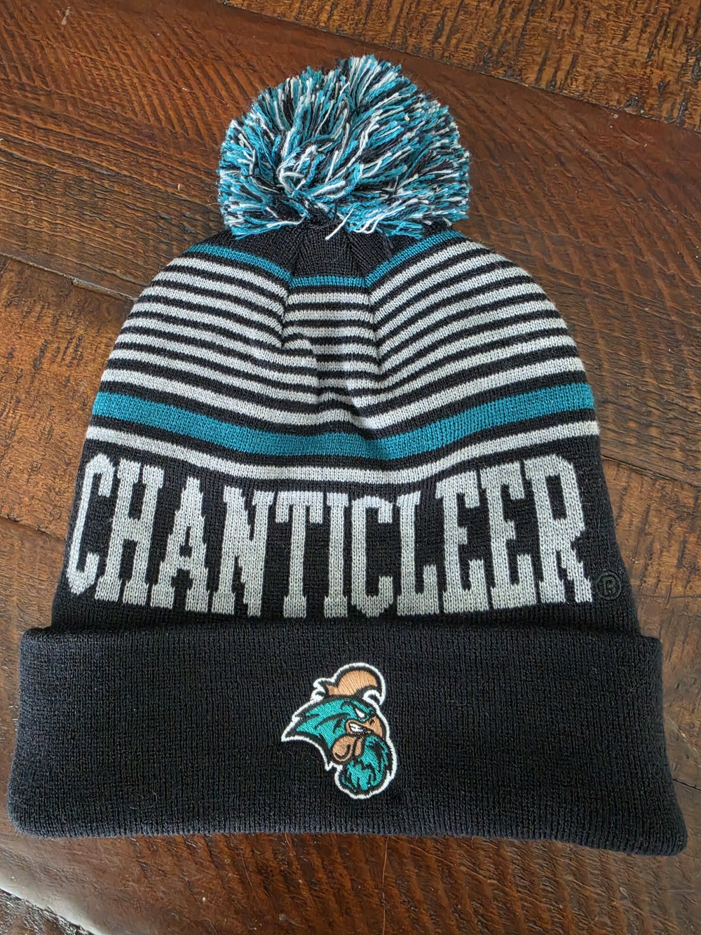 Captivating Coastal Carolina Chanticleers Pom Beanie Black & Blue NWT